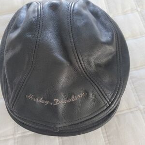 Harley-Davidson Black Leather Cap